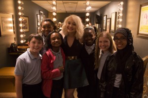 RaeLynn backstage at the Grand Ole Opry with students from Head Middle Magnet (Nashville)